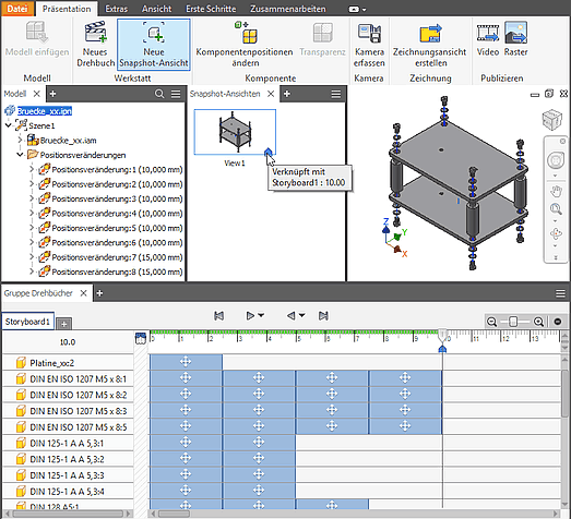 Software CAD - Tutorial - Baugruppe - Praesentation Snapshot-Ansicht Endzeit.gif