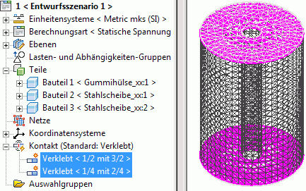 Software FEM - Tutorial - 3D-Mechanik - MP - Flaechen-Kontakte verklebt.gif