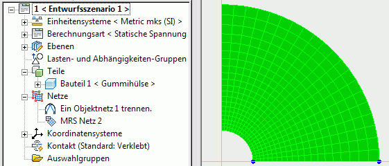 Software FEM - Tutorial - 3D-Mechanik - MP - Netz-Entfaltung Flaeche Netz in Flaeche.gif