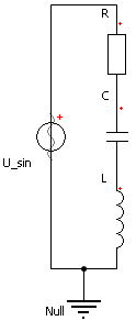Software SimX - Einfuehrung - Elektro-Chaos - C-Diode - Experiment Modell lin Kreis fremderregt.gif