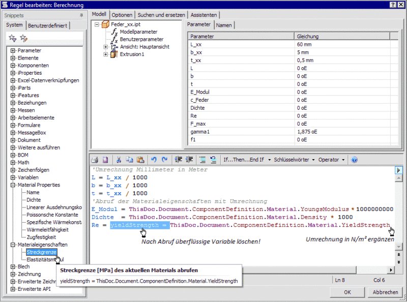 Datei:Software CAD - Tutorial - Optimierung - iLogic Regel bearbeiten1.gif
