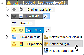 Software CAD - Tutorial - 2D Komponente - Belastung - Belastungsanalyse - Netz erzeugen nach Verfeinerung.gif