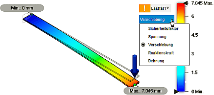 Software CAD - Tutorial - Analyse - Fusion 360 - Simulation Statisch Last-Kraft Verschiebung.gif