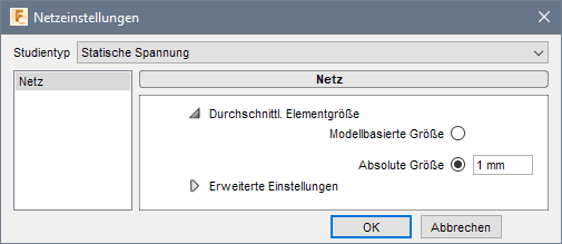 Software CAD - Tutorial - Analyse - Fusion 360 - Simulation Statisch Netzeinstellungen absolut.gif