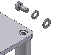 Software CAD - Tutorial - Baugruppe - Zusammenbau normteile schraubverbindung.gif