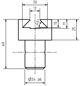 Datei:Software CAD - Tutorial - Bauteil - masztoleranzen - schaftdurchmesser p6 in zeichnung.gif