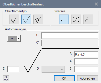 Datei:Software CAD - Tutorial - Bauteil - schriftfeld dialog oberflaechensymbol.gif