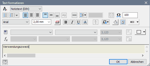 Datei:Software CAD - Tutorial - Bauteil - schriftfeld text formatieren.gif