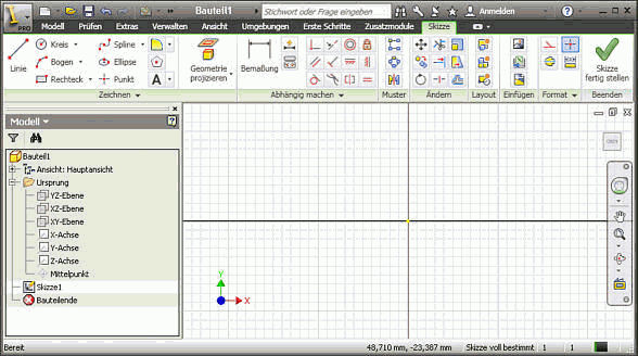 Software CAD - Tutorial - Bauteil - skizziermodus.gif