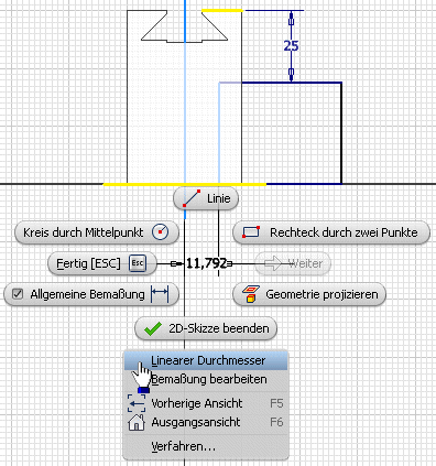 Datei:Software CAD - Tutorial - Bauteil - skizzierte elemente - zylinder skizze durchmesser.gif
