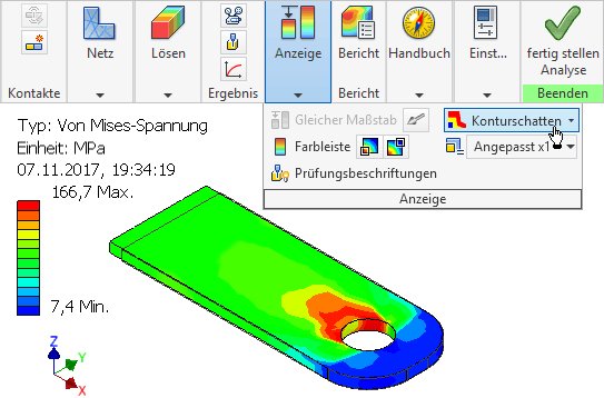 Datei:Software CAD - Tutorial - Belastung - ergebnis grob konturschatten.gif