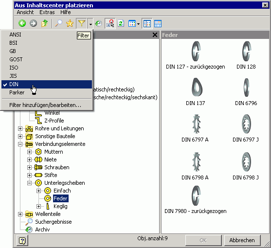 Software CAD - Tutorial - Intro - Distanzstueck - Baugruppe - Normteile Inhaltscenter.gif