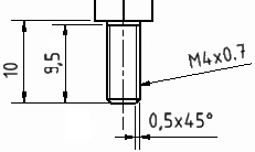 Software CAD - Tutorial - Intro - Distanzstueck - Zeichnungsansichten - Bemaszung Gewindelaenge Schaft.gif