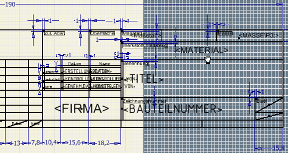 Software CAD - Tutorial - Intro - Distanzstueck - Zeichnungsansichten - Schriftfeld Editor offen.gif