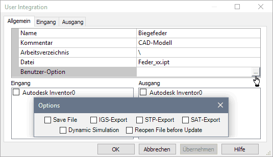 Datei:Software CAD - Tutorial - Optimierung - Workflow - User Integration konfig.gif