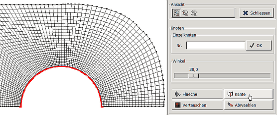 Datei:Software FEM - Tutorial - 2D-Bauteil - strukturiert - Z88Aurora-Netz Picking-Lochwand-Kante.gif