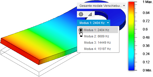 Datei:Software FEM - Tutorial - 2D Komponente - Belastung - Modalanalyse - Ergebnis Modus 1.gif