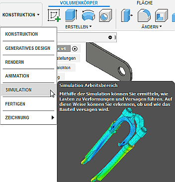 Software FEM - Tutorial - 2D Komponente - Belastung - Modelltransfer in Simulation.gif