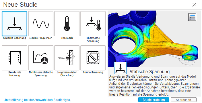 Software FEM - Tutorial - 2D Komponente - Belastung - Neue Studie.gif