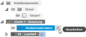 Software FEM - Tutorial - 2D Komponente - Belastung - Neue Studie - Studienmaterial bearbeiten.gif