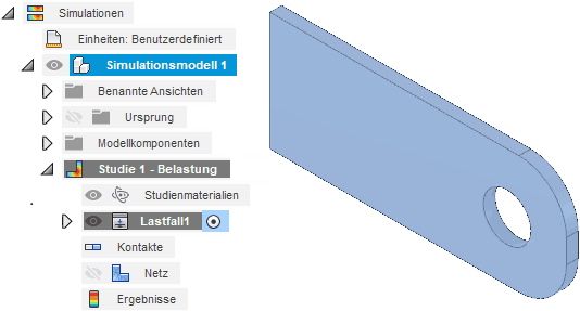 Software FEM - Tutorial - 2D Komponente - Belastung - Neue Studie Loch geschweiszt.gif