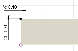 Software FEM - Tutorial - Elektrostatik - Fusion - CAD-Modell - Bereiche - Leiterzug-Rechteck Bemaszung.gif