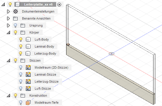 Software FEM - Tutorial - Elektrostatik - Fusion - CAD-Modell - Bereiche - Luft-Bereich als neuer Koerper.gif