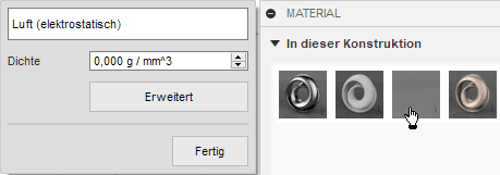 Software FEM - Tutorial - Elektrostatik - Fusion - CAD-Modell - Bereiche - Material bearbeiten Bezeichnung.gif