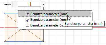 Software FEM - Tutorial - Elektrostatik - Fusion - CAD-Modell - Modellraum Rechteck Bemaszung.gif