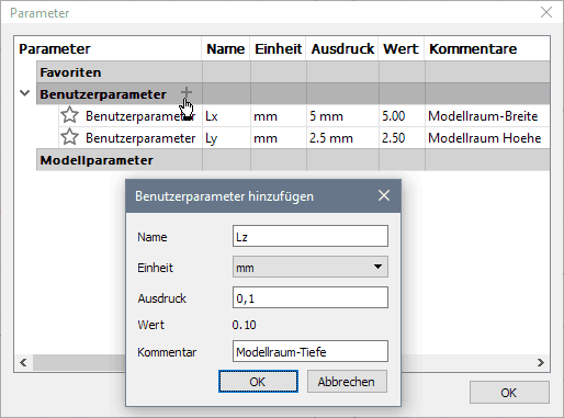 Software FEM - Tutorial - Elektrostatik - Fusion - CAD-Modell - Parameter Modellraum.gif