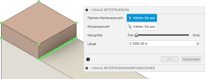 Software FEM - Tutorial - Elektrostatik - Fusion - Simulation - Lokale Netzsteuerung Luft unsichtbar.gif