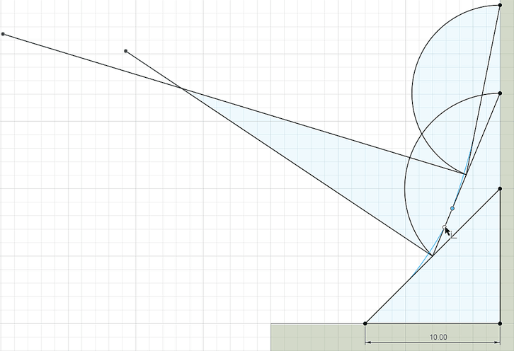 Datei:Software FEM - Tutorial - Formoptimierung - Methode der Zugdreiecke - Fusion - Konstruktionsskizze - Bogen2a.gif
