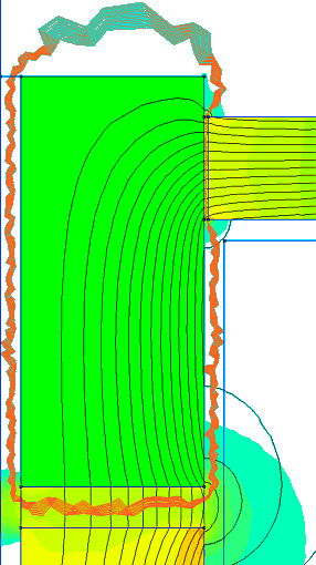 Software FEM - Tutorial - Magnetfeld - anker mit stress-tensor-mask.gif