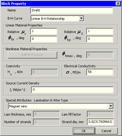 Software FEM - Tutorial - Magnetfeld - material draht.gif