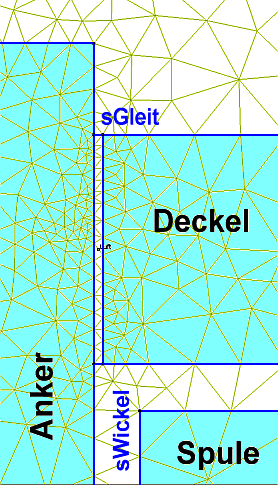 Software FEM - Tutorial - Magnetfeld - netz gleitspalt grob.gif