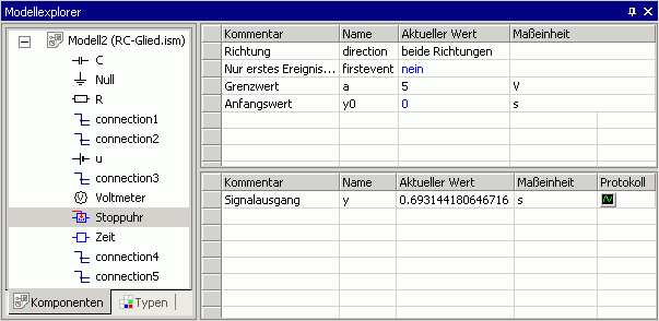 Software SimX - Einfuehrung - Elektro-Chaos - C-Exp01 C-Entladung t fuer 50Proz.gif