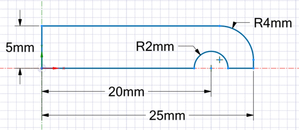 Software FEM - Tutorial - 2D-Bauteil - Ansys - strukturiert - Grundskizze.gif