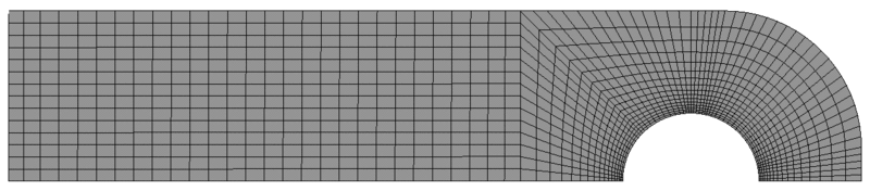 Software FEM - Tutorial - 2D-Bauteil - Ansys - strukturiert - Netz NetzVerfeinert.gif