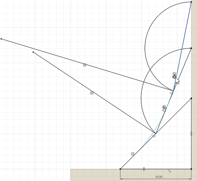 Datei:Software FEM - Tutorial - Formoptimierung - Methode der Zugdreiecke - Fusion - Konstruktionsskizze - Bogen2b.gif